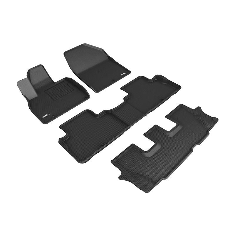 3D Maxpider KAGU Floor Mat, BLACK, 1ST ROW/2ND ROW/3RD ROW (L1KA05201509)