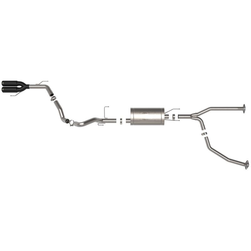 aFe Power Vulcan Series 2-1/2in to 3in 304 SS Cat-Back Exhaust w/ Black Tip for 23-24 Toyota Sequoia V6 3.4L (49-36068-B)