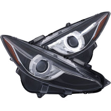 Load image into Gallery viewer, ANZO USA Projector Headlights With Halo Black w/Amber 14-17 Mazda 3 (121522)