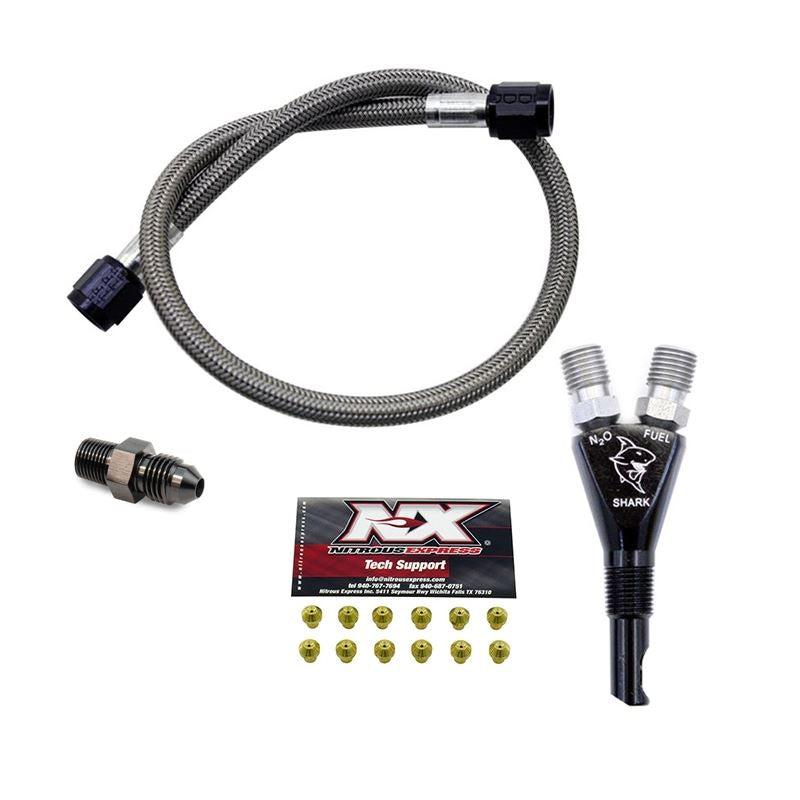 Nitrous Express Shark SHO 400 HP EFI Nozzle w/2ft SHO Hose (90019)