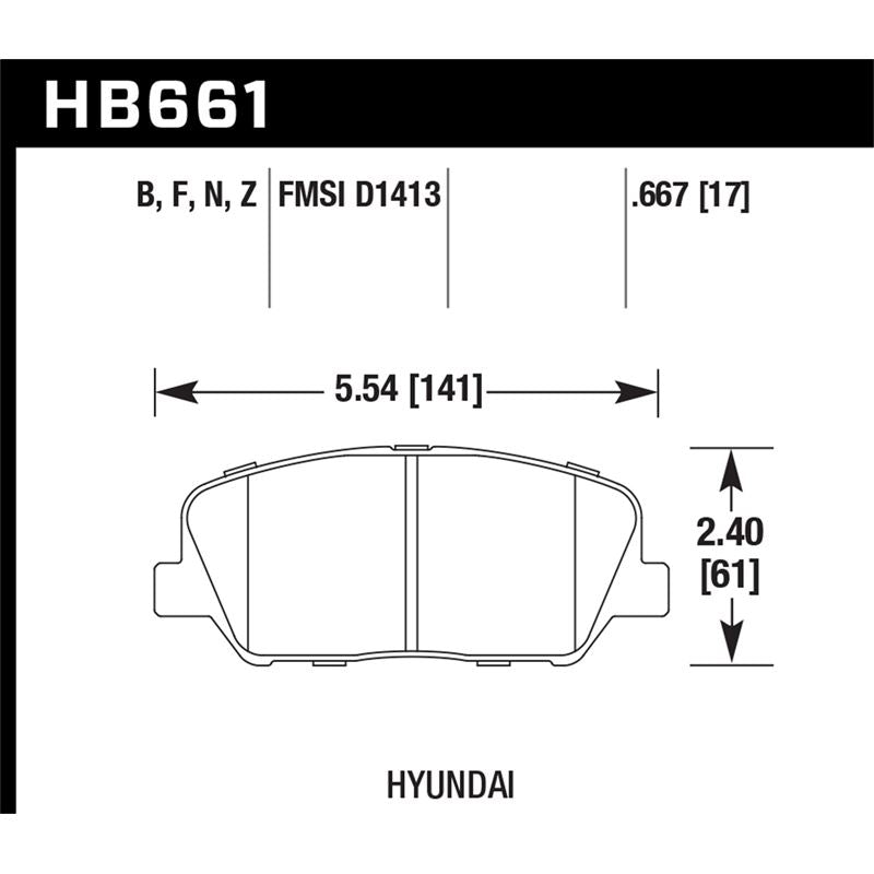 Hawk Performance Performance Ceramic Brake Pads (HB661Z.667)