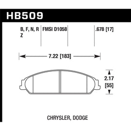 Hawk Performance Performance Ceramic Brake Pads (HB509Z.678)