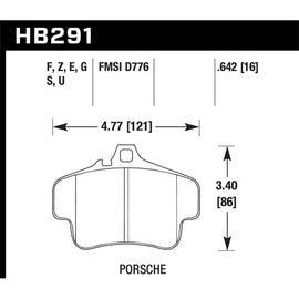 Hawk Performance Performance Ceramic Brake Pads (HB291Z.642)