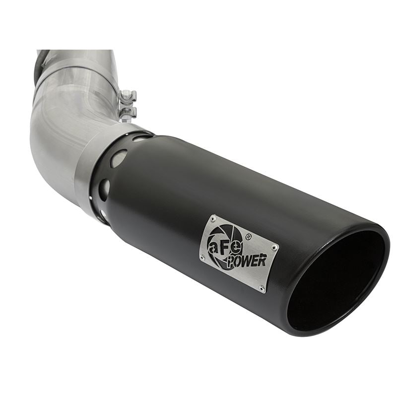 aFe ATLAS 4 IN Aluminized Steel DPF-Back Exhaust System w/Black Tip (49-04085-B)