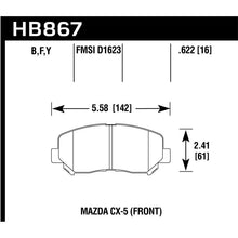 Load image into Gallery viewer, Hawk Performance LTS Brake Pads (HB867Y.622)