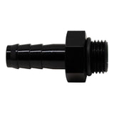 DeatschWerks 6AN ORB Male to 3/8in Male Triple Barb Fitting (Incl O-Ring) - Anodized Matte Black(6-02-0501-B)