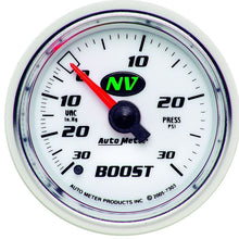 Load image into Gallery viewer, AutoMeter NV 52mm 30 PSI Mechanical Boost Gauge (7303)