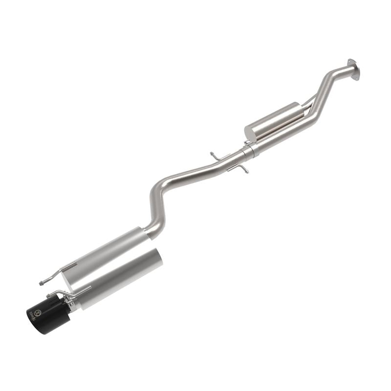 Takeda 2-1/2 IN 304 Stainless Steel Cat-Back Exhaust System w/ Black Tip (49-36058-B)