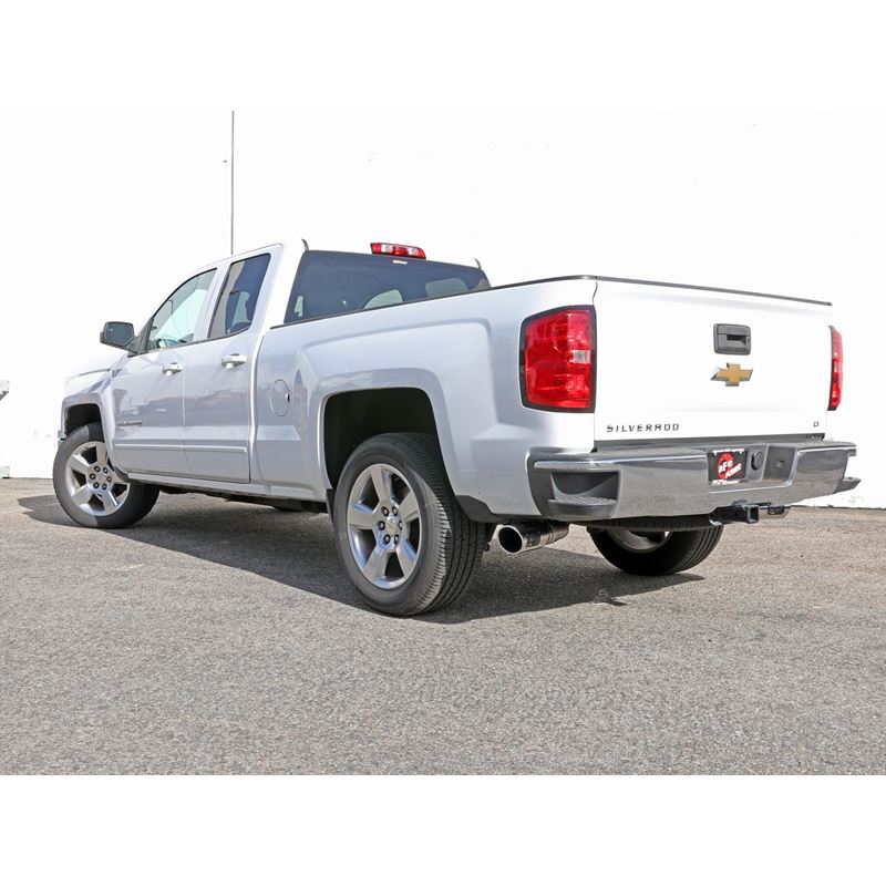 aFe Gemini XV 3 IN 304 Stainless Steel Cat-Back Exhaust System w/ Cut-Out Polished for 2019-2019 Chevrolet Silverado 1500 LD(49-34132-P)