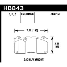 Load image into Gallery viewer, Hawk Performance DTC-70 Disc Brake Pad for Cadillac CTS 16-16 (HB843U.604)