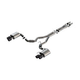 Borla 3 in S-Type Catback Non-Active Exhaust- Carbon Fiber Quad Tip for 2024 Ford Mustang GT 5.0L V8 (140969CFBA)