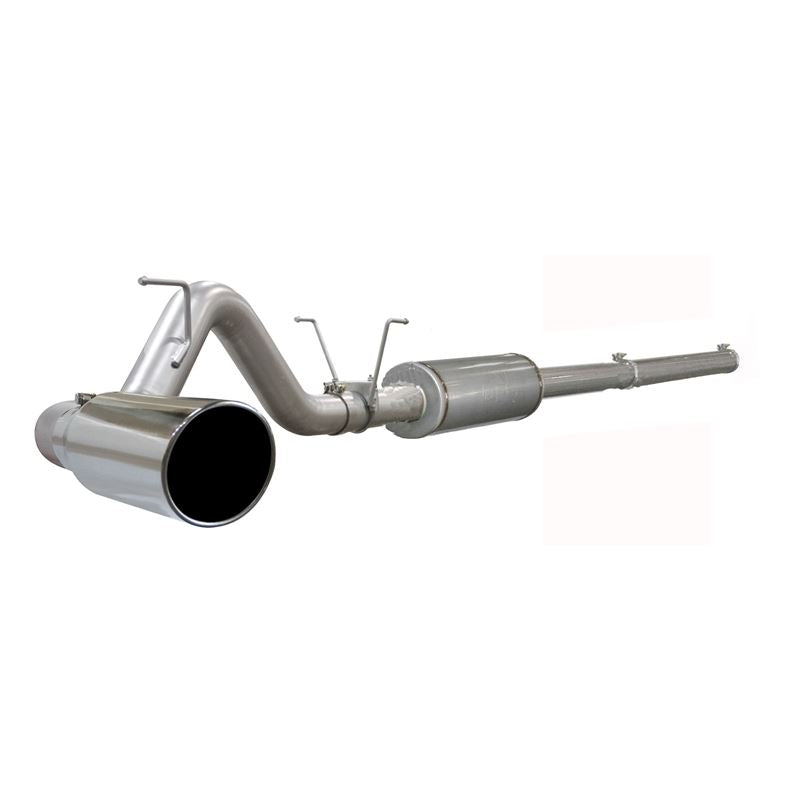 aFe Large Bore-HD 4 IN 409 Stainless Steel Cat-Back Exhaust System w/ Polished Tip (49-42002)