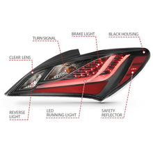 Load image into Gallery viewer, ANZO USA Tail Light Assembly LED Black Housing Dark Smoke Lens Pair (321347)