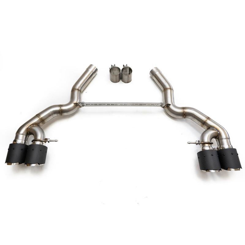 Fabspeed BMW M5 F90 Muffler Bypass Pipes with Quad Style Tips (FS.BMW.F90.MBP)