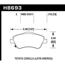 Load image into Gallery viewer, Hawk Performance Performance Ceramic Brake Pads (HB693Z.716)