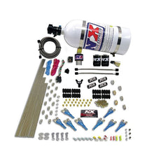 Load image into Gallery viewer, Nitrous Express Pro-Shk/Gas (200-600HP) 2 Fuel 1 Supershark Solenoid Nitrous Kit w/10lb Bottle (90206-10)