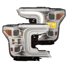 Load image into Gallery viewer, ANZO USA 18-19 Ford F-150 Projector Headlights w/Plank Style Switchback Chrome w/Amber (111399)