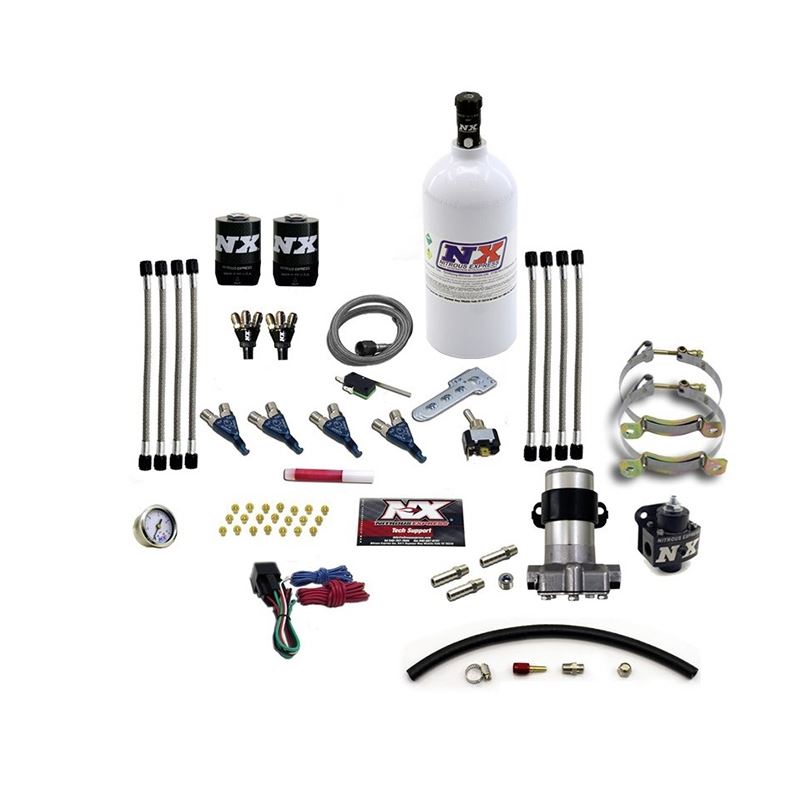 Nitrous Express 4 Cyl Piranha Nitrous Kit (Pro-Mod) w/2.5lb Bottle (60006P)