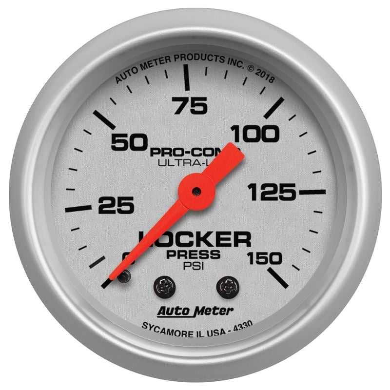 AutoMeter Ultra-Lite 2-1/16in 150 PSI Mechanical Air Locker Gauge (4330)