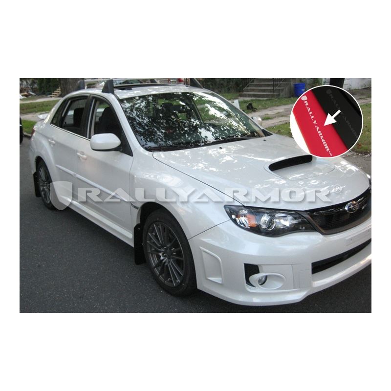 Rally Armor Red Mud Flap/White Logo for 2011-2014 Subaru Impreza (MF19-UR-RD/WH)