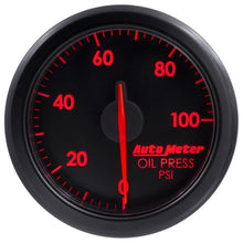 Load image into Gallery viewer, AutoMeter Airdrive 2-1/6in Oil Pressure Gauge 0-100 PSI - Black (9152-T)