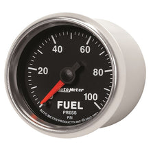 Load image into Gallery viewer, AutoMeter GS 0-100 PSI Full Sweep Electronic Fuel Pressure Gauge (3863)