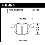 Hawk Performance Performance Ceramic Brake Pads (HB624Z.642)