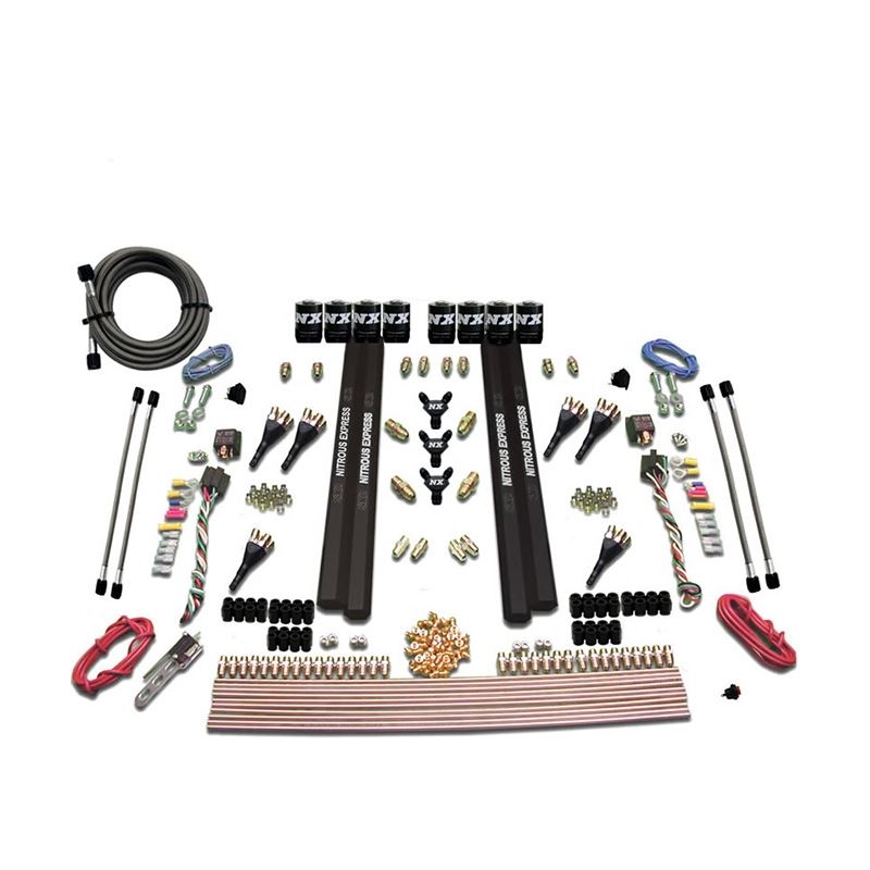 Nitrous Express 6 Cyl SX2 Dual Stage Nozzle Nitrous Kit (150-750HP) w/o Bottle (90096-00)