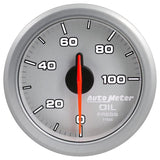 AutoMeter Airdrive 2-1/6in Oil Pressure Gauge 0-100 PSI - Silver (9152-UL)