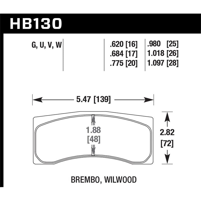 Hawk Performance Motorsports Brake Pads (HB130W.684)