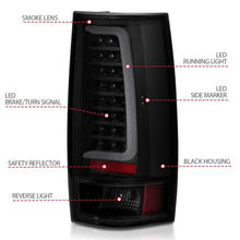 Load image into Gallery viewer, ANZO USA Tail Light Assembly, LED, Smoke Lens, Black Housing, w/Plank Style Design, Pair, (311322)