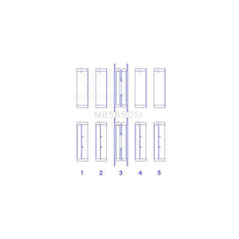 King Engine Bearings Main Bearing Set for 1980-1990 Ford FT800 (MB5650SI 030)