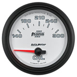 AutoMeter Phantom II 2 5/8in 140-300 Degree F Short Sweep Electronic Oil Temperature Gauge (7848)