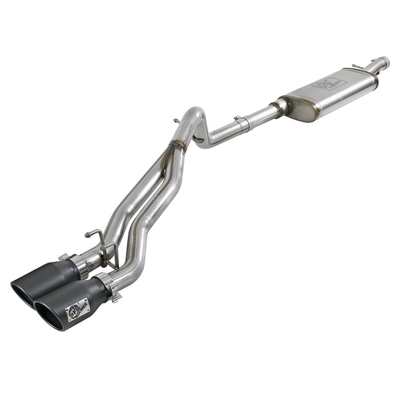 aFe Rebel Series 2-1/2 IN 409 Stainless Steel Cat-Back Exhaust System w/Black Tip (49-48054-B)