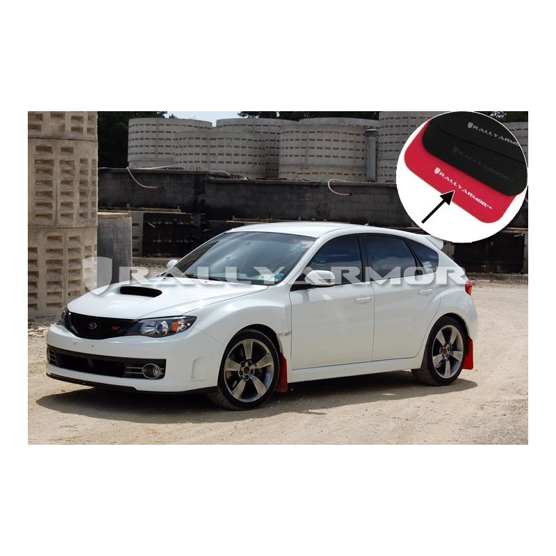 Rally Armor Red Mud Flap/White Logo for 2011-2014 Subaru Impreza (MF15-UR-RD/WH)