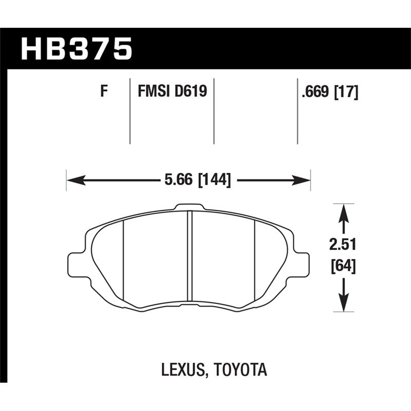 Hawk Performance HPS Brake Pads (HB375F.669)