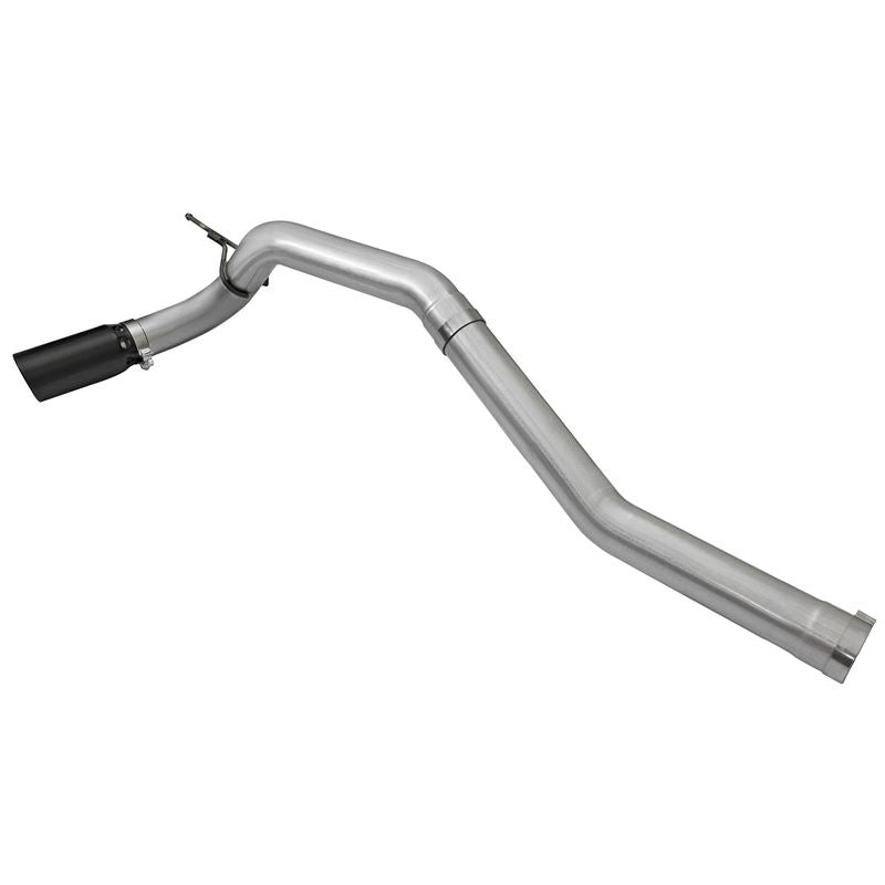 aFe Large Bore-HD 4 IN DPF-Back Stainless Steel Exhaust System w/Black Tip (49-46113-B)