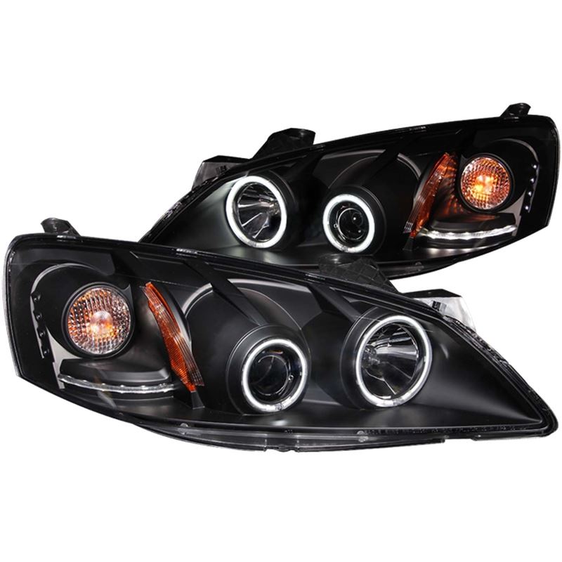 ANZO USA 2005-2010 Pontiac G6 Projector Headlights w/ Halo Black (CCFL) (121371)