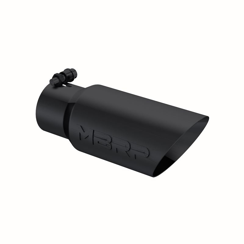 MBRP Exhaust Tip. 4in. O.D. Dual Wall Angled. 3in. let. 10in. length. BLK (T5156BLK)