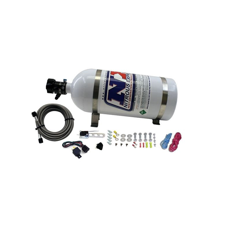 Nitrous Express 8 Cyl Nozzle System Complete (Incl 10lb Bottle Brackets Feedline & Elec) (13395)