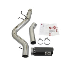 Load image into Gallery viewer, aFe Large Bore-HD 4 IN 409 Stainless Steel DPF-Back Exhaust System w/Black Tip (49-44085-B)