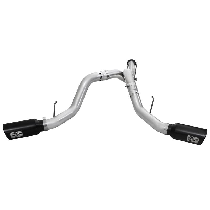 aFe ATLAS 4 IN Aluminized Steel DPF-Back Exhaust System w/Black Tip (49-03065-B)