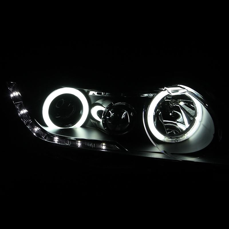 ANZO USA 2006-2011 Honda Civic Projector Headlights w/ Halo Black (CCFL) (121454)