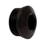 DeatschWerks 8AN ORB Male Plug Low Profile Internal Allen/Hex (Incl O-Ring) Anodized Matte Black(6-02-0718-B)