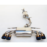 Invidia 14+ Volkswagen Golf-R Q300 Quad Oval Titanium Burnt Tips Cat-back Exhaust (HS14GFRG3T)