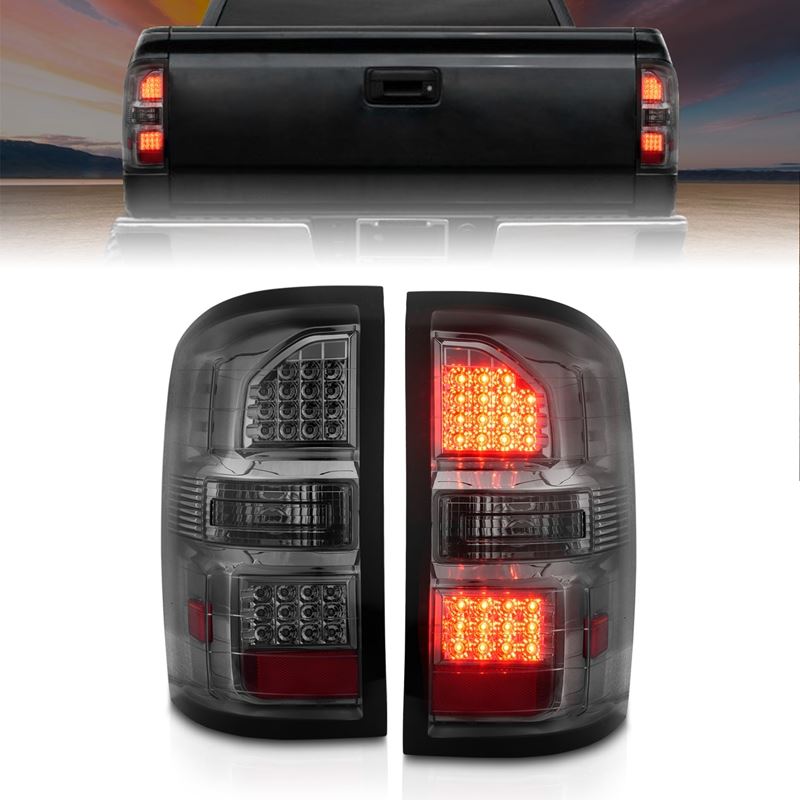 ANZO USA LED Tail Light Assembly for 2014-2018 GMC Sierra (311398)