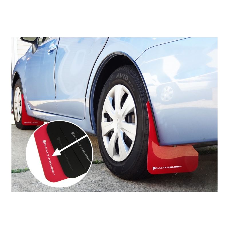 Rally Armor Red Mud Flap/White Logo for 2012-2016 Subaru Impreza (MF22-UR-RD/WH)