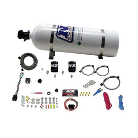 Nitrous Express Universal Fly By Wire Single Nozzle Nitrous Kit w/15lb Bottle (Incl TPS Switch) (20919-15)