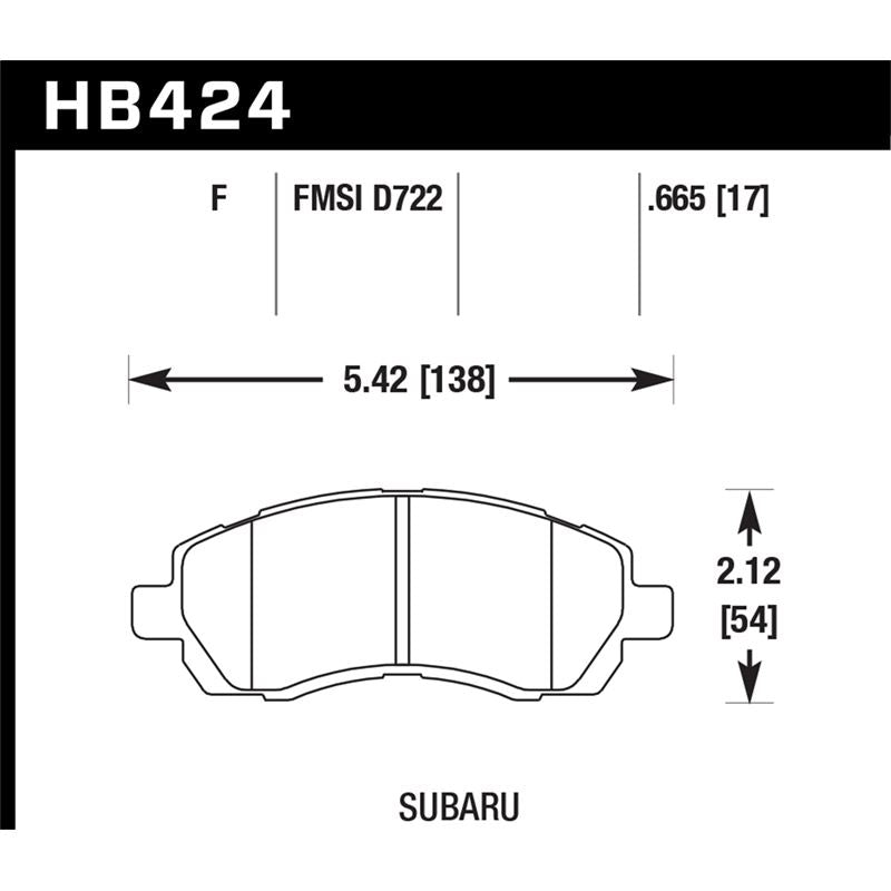 Hawk Performance HPS Brake Pads (HB424F.665)