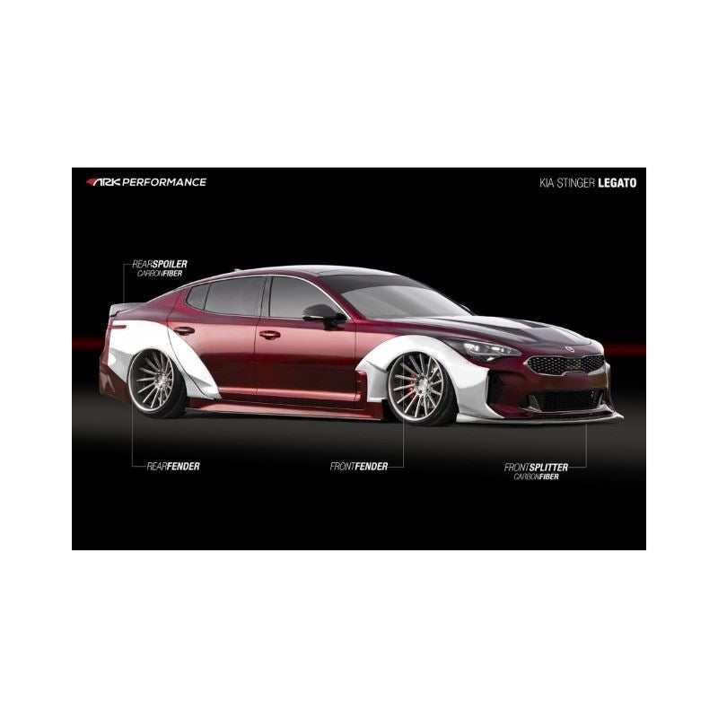 Ark Performance Legato Fiberglass Wide Body Front Driver Side Fender (Unpainted) for 2018-2019 Kia Stinger(SFLC-0811D)